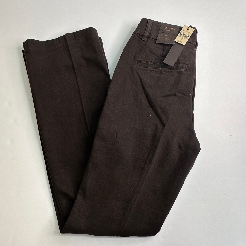 Coldwater Creek Natural Fit Bootcut Leg Denim Trouser Pants Brown Size 4